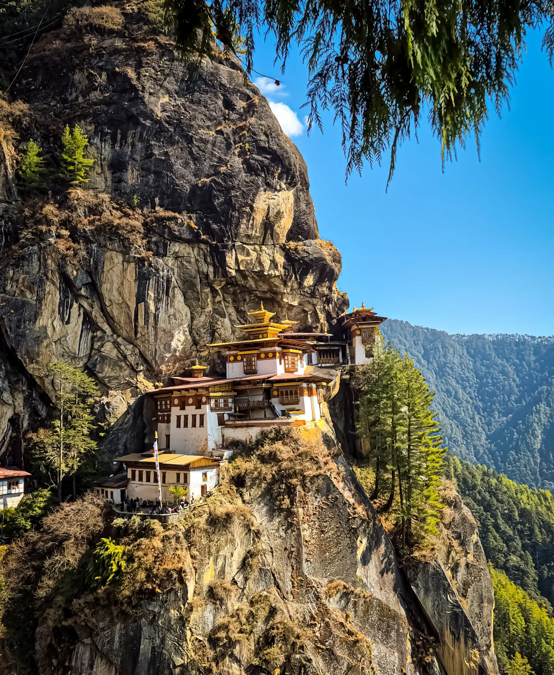 Tiger's Nest Monastery on its cliff above Paro
